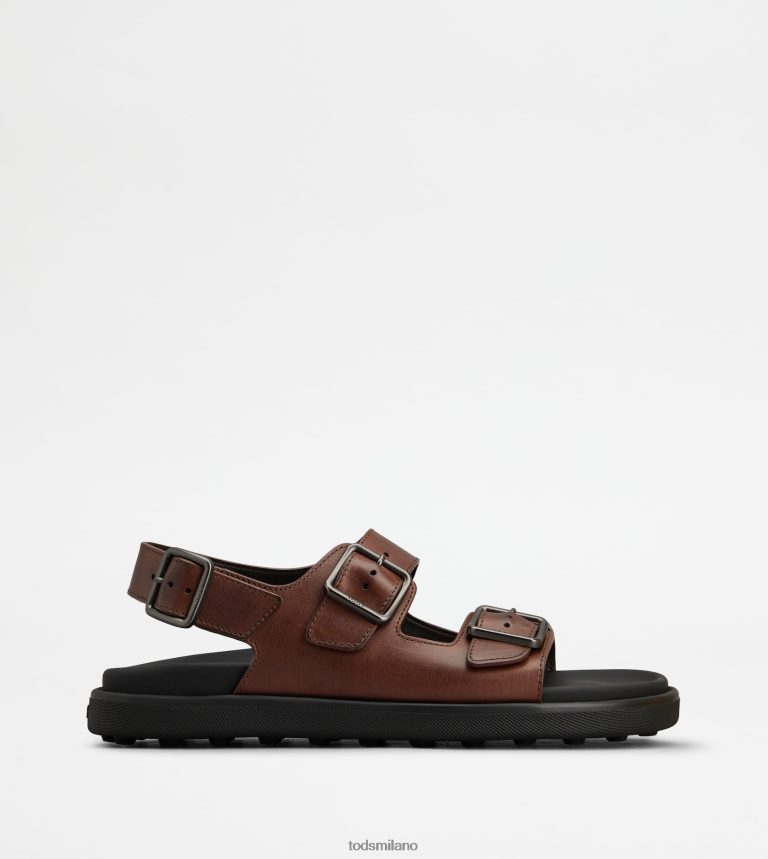 uominimarrone Tod's sandali in pelle P66X8B916