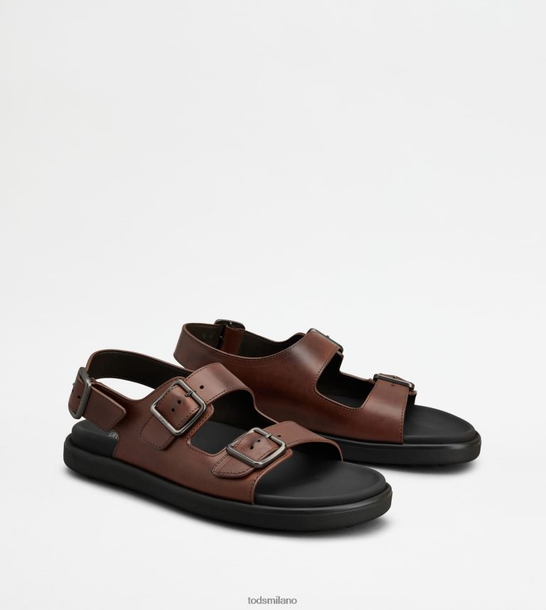 uominimarrone Tod's sandali in pelle P66X8B916