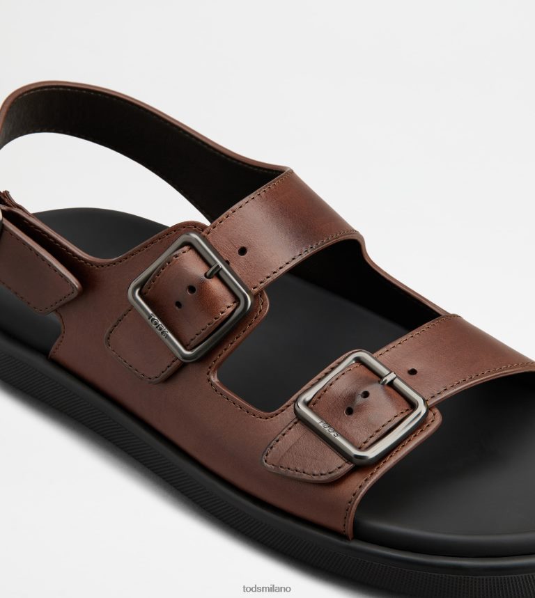 uominimarrone Tod's sandali in pelle P66X8B916