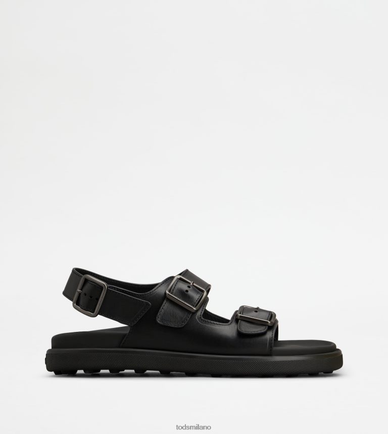 uomininero Tod's sandali in pelle P66X8B917