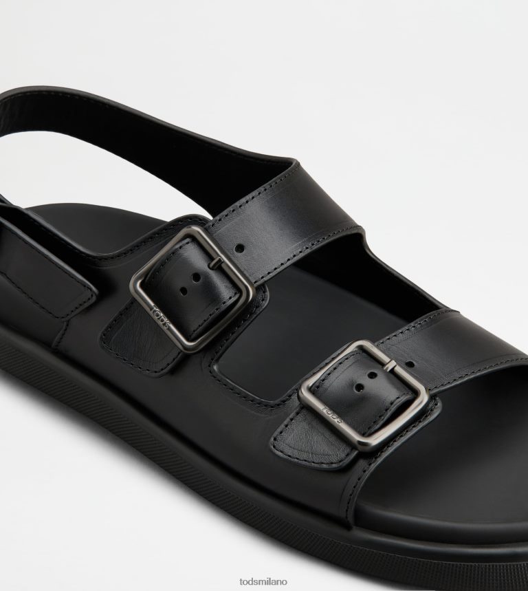 uomininero Tod's sandali in pelle P66X8B917