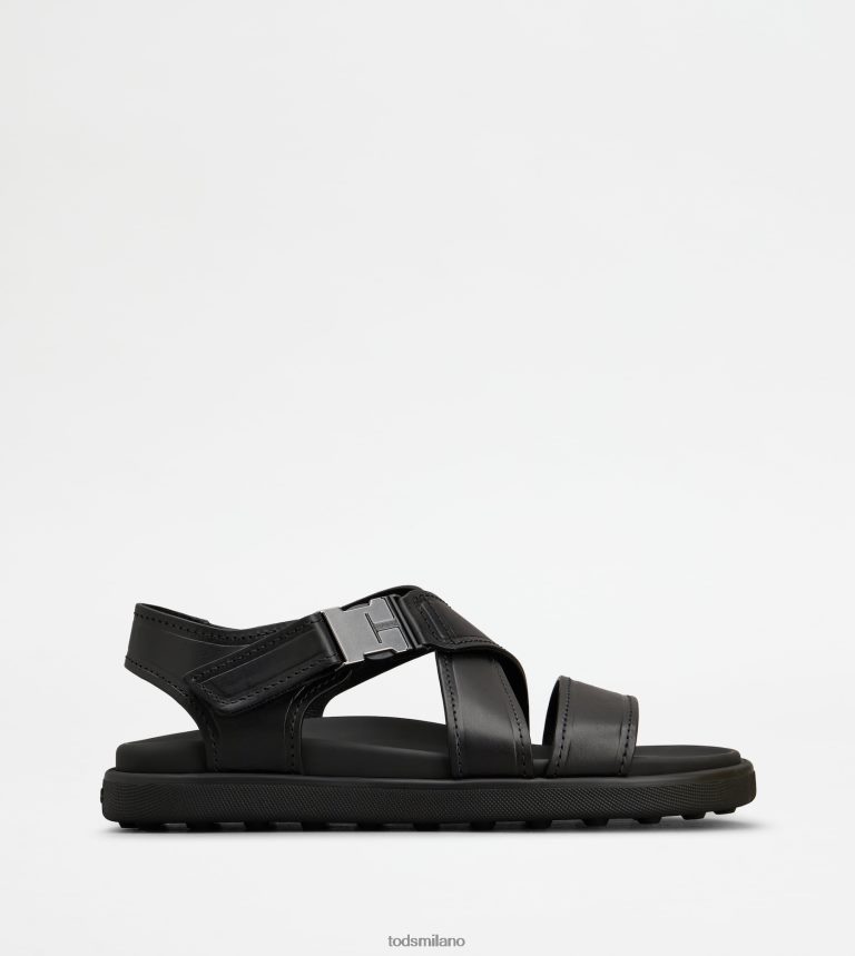 uomininero Tod's sandali in pelle P66X8B922