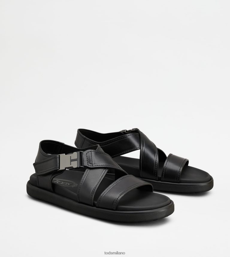 uomininero Tod's sandali in pelle P66X8B922