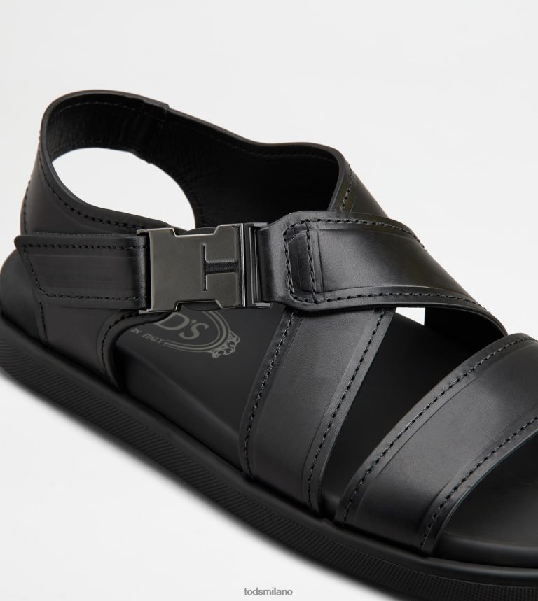 uomininero Tod's sandali in pelle P66X8B922
