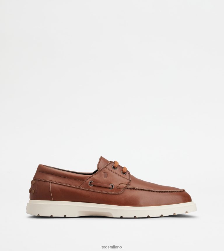 uominimarrone Tod's scarpe da barca in pelle P66X8B815