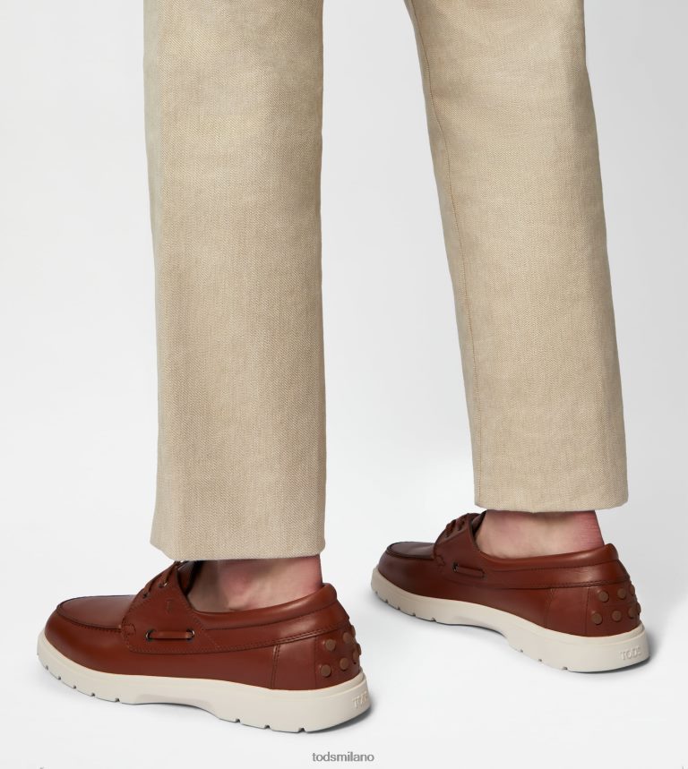 uominimarrone Tod's scarpe da barca in pelle P66X8B815