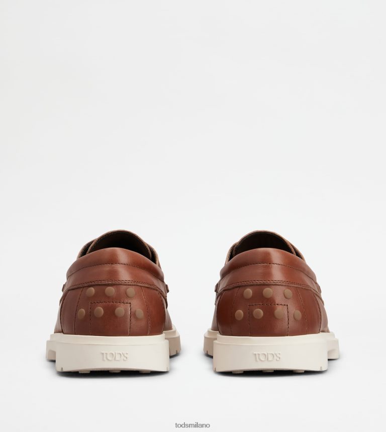 uominimarrone Tod's scarpe da barca in pelle P66X8B815