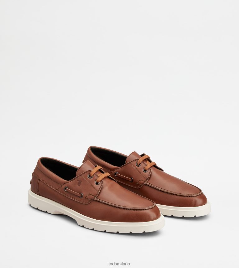 uominimarrone Tod's scarpe da barca in pelle P66X8B815