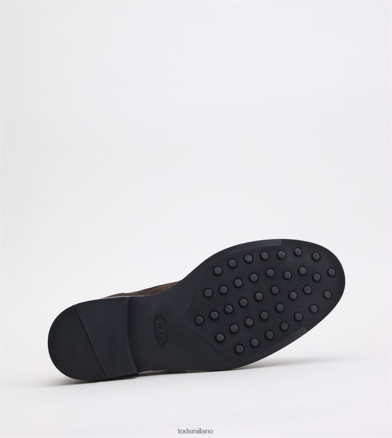 uominimarrone Tod's stringata in pelle scamosciata P66X8B819