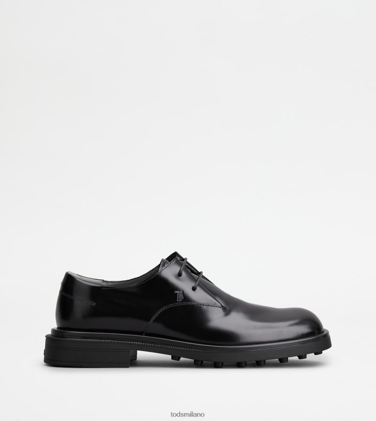 uomininero Tod's stringate in pelle P66X8B818