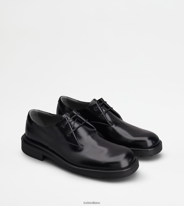 uomininero Tod's stringate in pelle P66X8B818