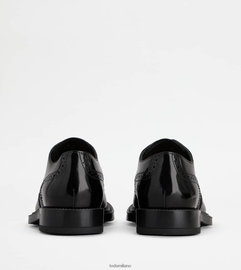 uomininero Tod's stringate in pelle P66X8B821