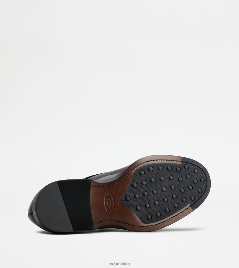 uomininero Tod's stringate in pelle P66X8B823