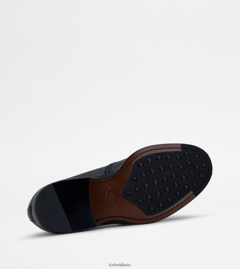 uomininero Tod's stringate in pelle P66X8B826