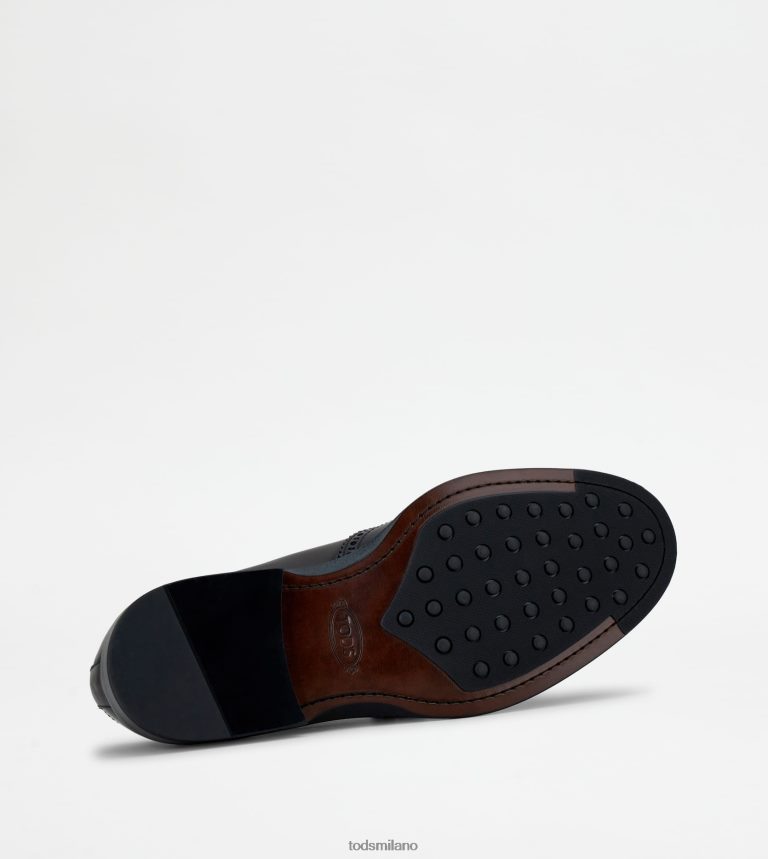 uomininero Tod's stringate in pelle P66X8B828