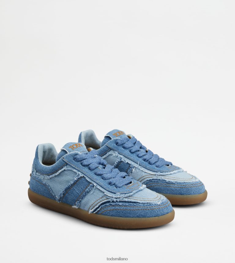 uominiazzurro/blu Tod's sneakers con linguetta in denim P66X8B844