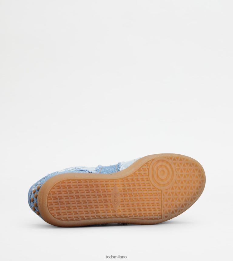 uominiazzurro/blu Tod's sneakers con linguetta in denim P66X8B844