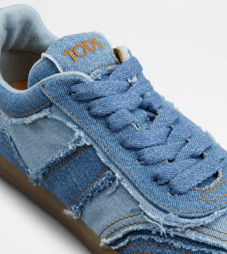 uominiazzurro/blu Tod's sneakers con linguetta in denim P66X8B844