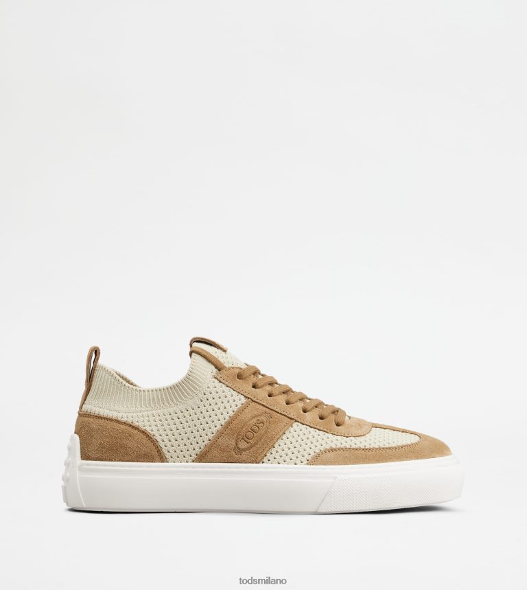 uominibeige/bianco sporco Tod's sneakers in tessuto e pelle scamosciata P66X8B852