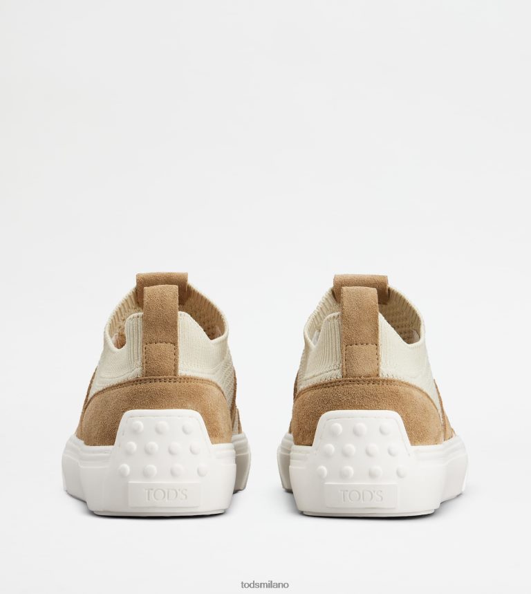 uominibeige/bianco sporco Tod's sneakers in tessuto e pelle scamosciata P66X8B852