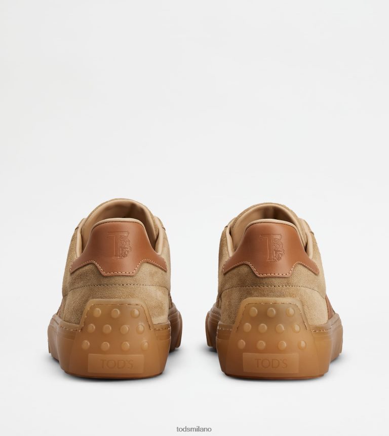 uominibeige/marrone Tod's scarpe da ginnastica in pelle scamosciata P66X8B857