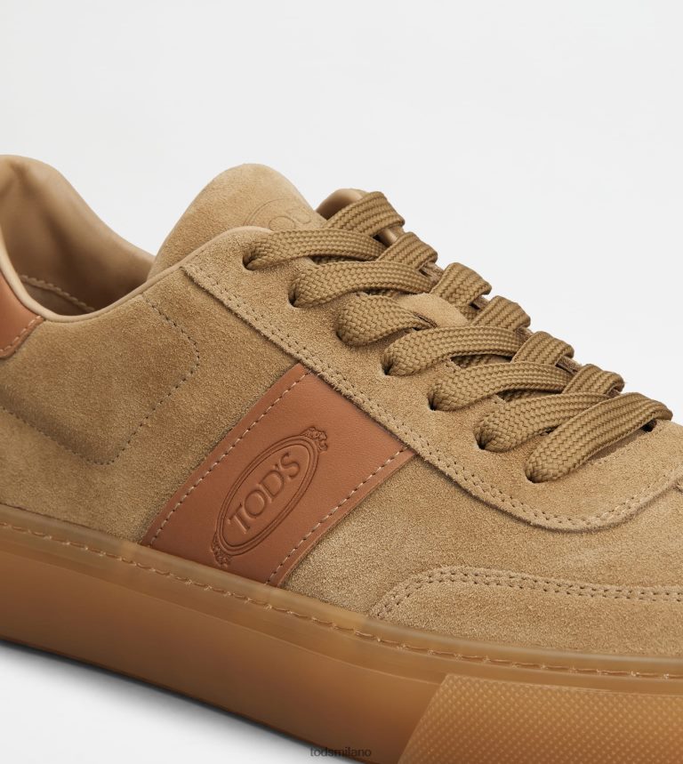 uominibeige/marrone Tod's scarpe da ginnastica in pelle scamosciata P66X8B857