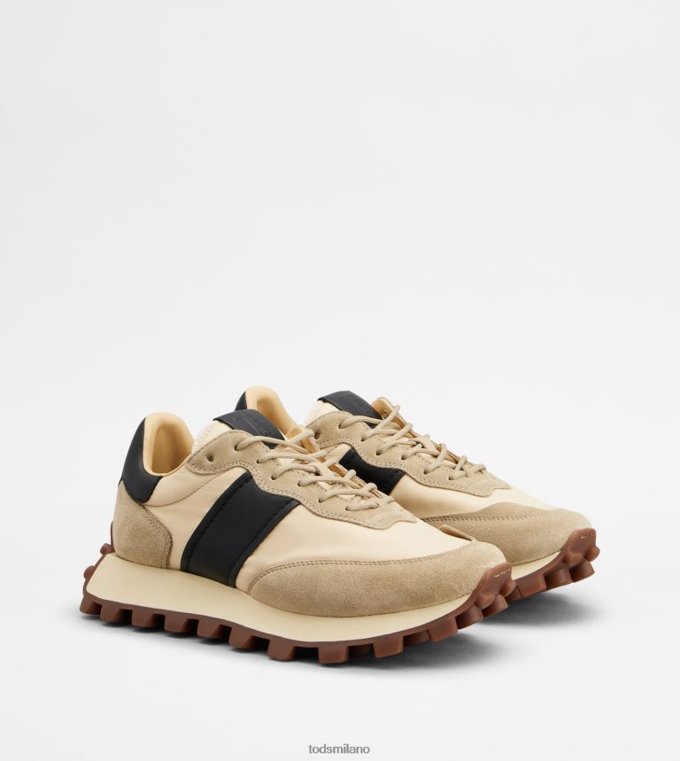 uominibeige/nero Tod's sneakers 1t in camoscio e tessuto P66X8B870