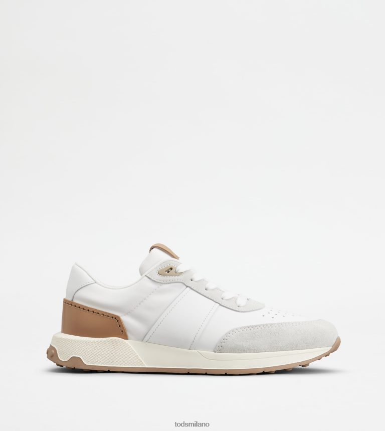 uominibianco Tod's sneakers in pelle e tessuto tecnico P66X8B875