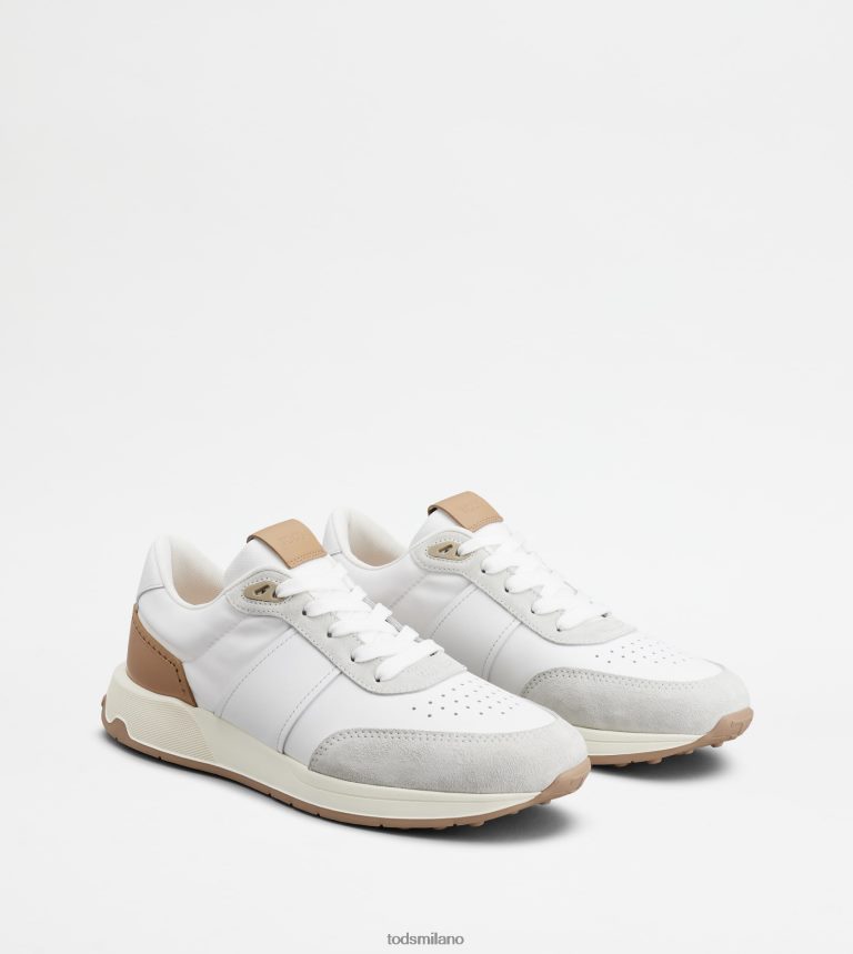 uominibianco Tod's sneakers in pelle e tessuto tecnico P66X8B875