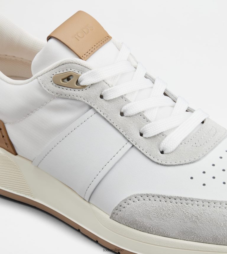 uominibianco Tod's sneakers in pelle e tessuto tecnico P66X8B875