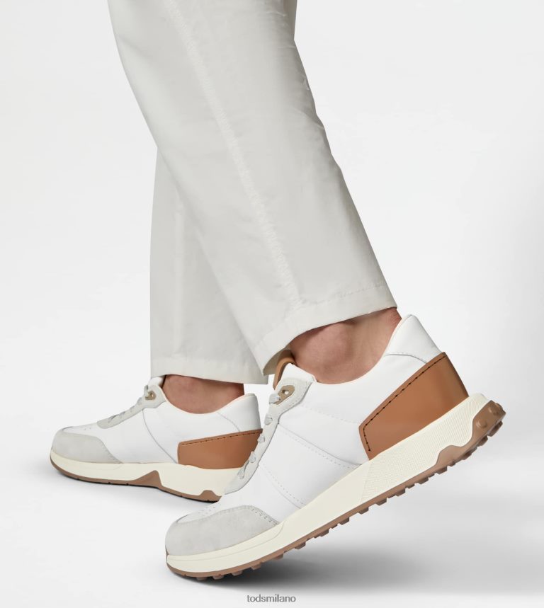 uominibianco Tod's sneakers in pelle e tessuto tecnico P66X8B875