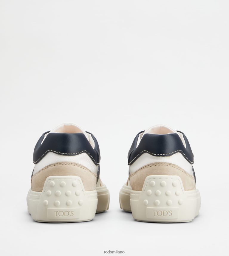 uominibianco/bianco sporco/blu Tod's sneakers in pelle e tessuto P66X8B1137