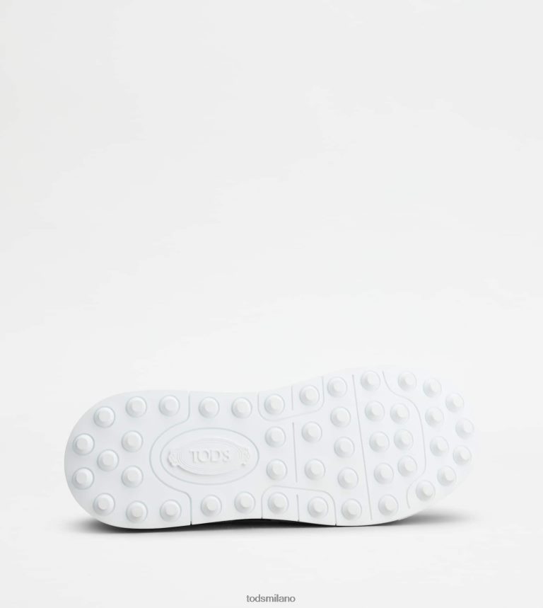 uominibianco blu Tod's sneakers in camoscio e pelle liscia P66X8B880