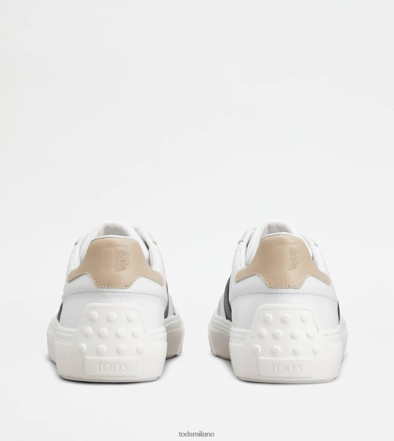 uominibianco/blu/beige Tod's sneakers in pelle liscia e camoscio P66X8B850