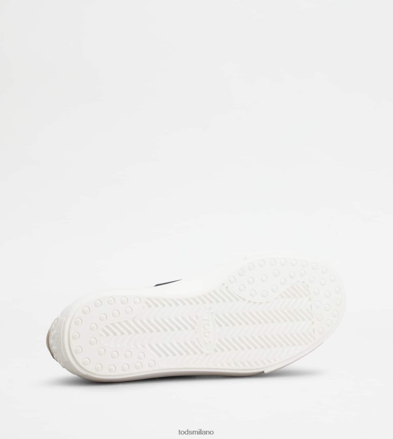 uominibianco/blu/beige Tod's sneakers in pelle liscia e camoscio P66X8B850