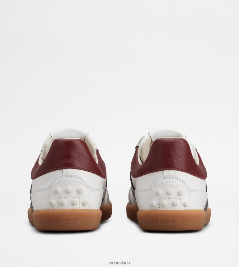 uominibianco/blu/bordeaux Tod's sneakers con linguetta in pelle scamosciata P66X8B841
