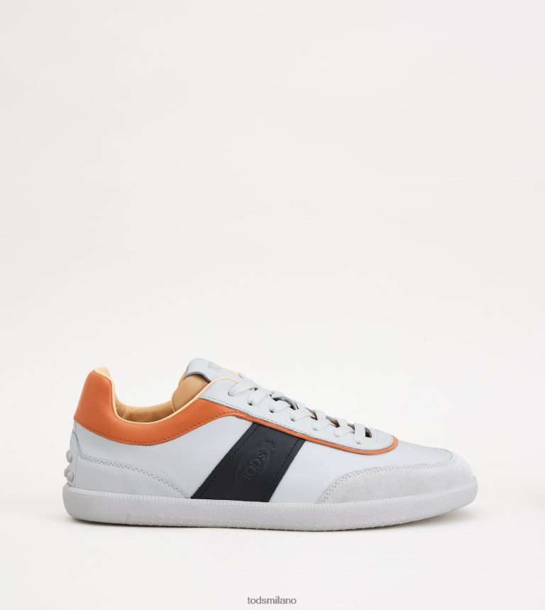uominibianco/nero/arancione Tod's sneakers con linguetta in pelle P66X8B842