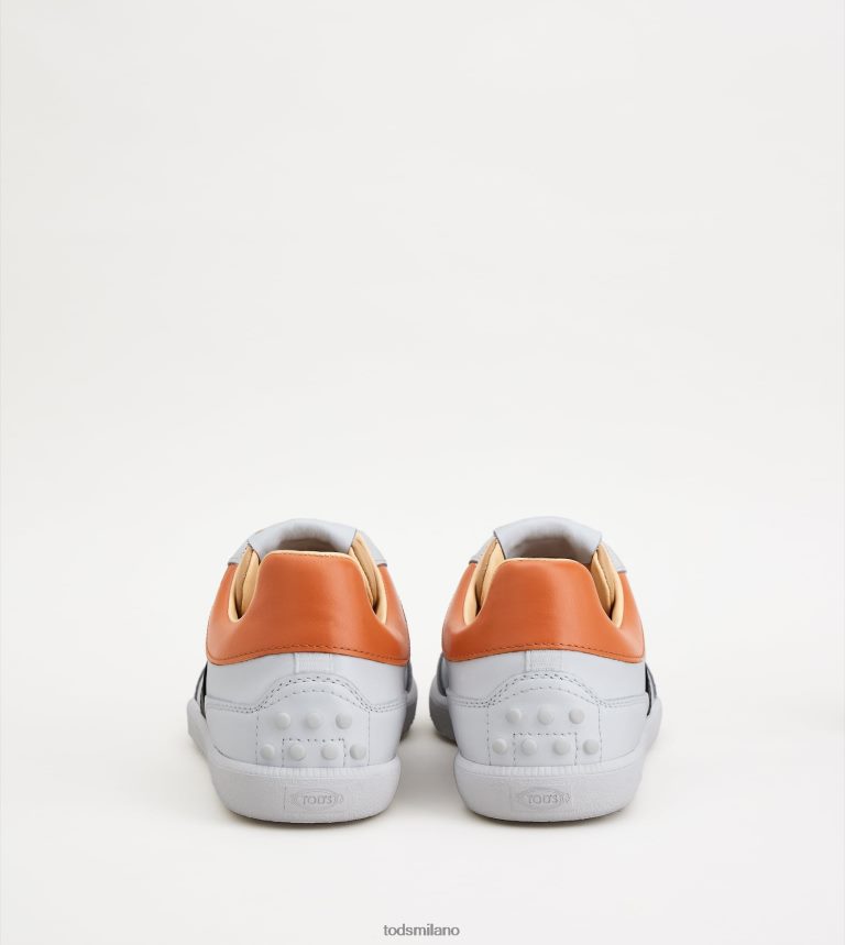 uominibianco/nero/arancione Tod's sneakers con linguetta in pelle P66X8B842