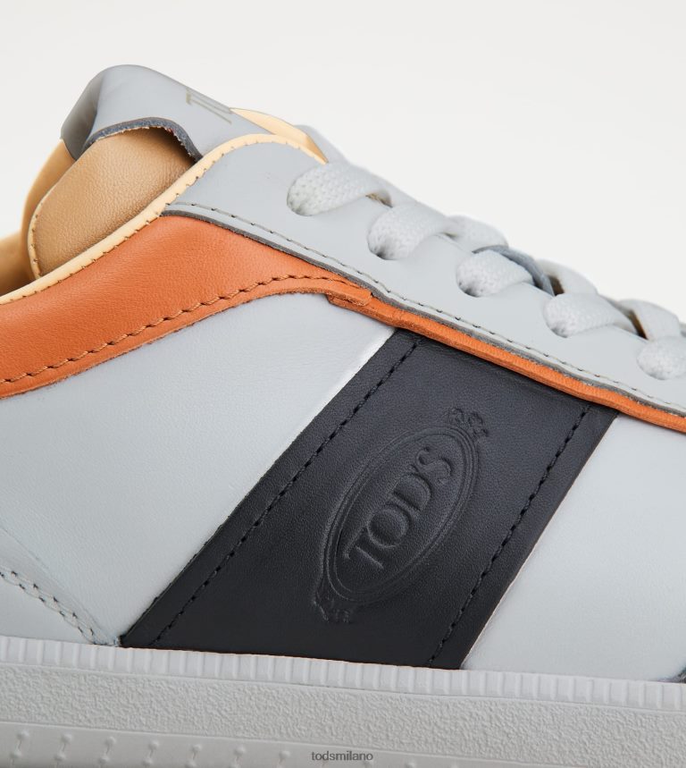 uominibianco/nero/arancione Tod's sneakers con linguetta in pelle P66X8B842