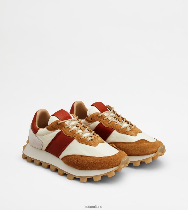 uominibianco sporco/marrone Tod's sneakers 1t in camoscio e tessuto P66X8B867