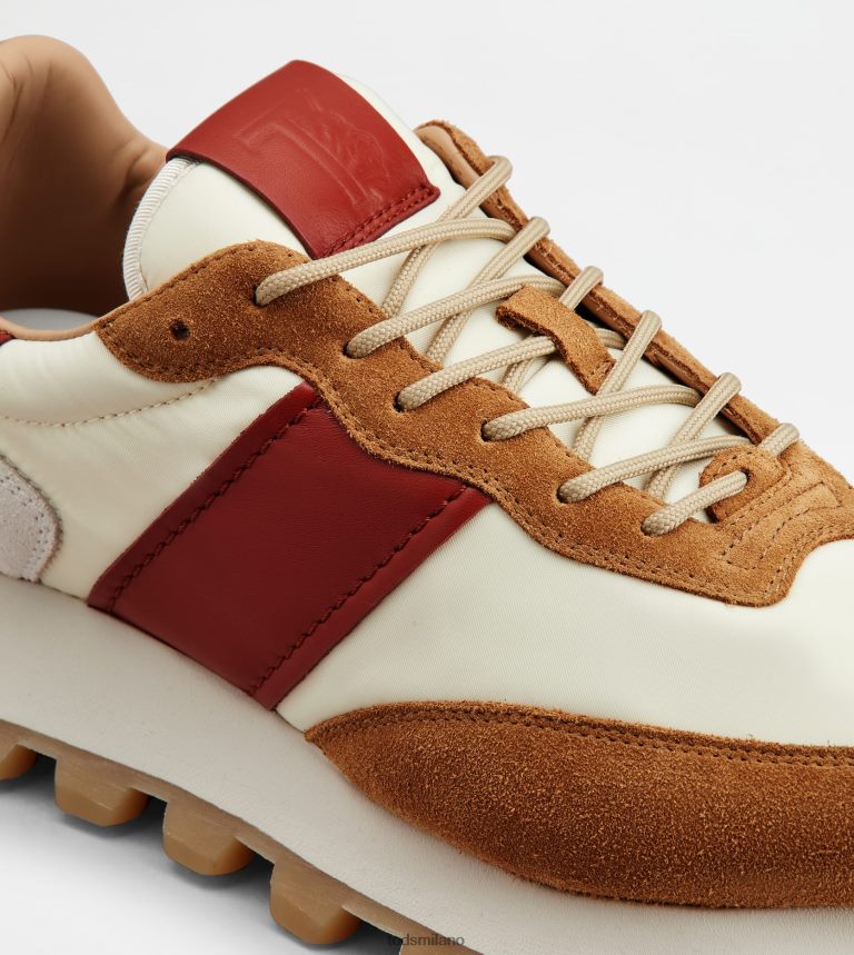 uominibianco sporco/marrone Tod's sneakers 1t in camoscio e tessuto P66X8B867