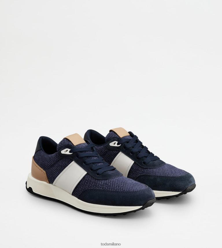 uominiblu Tod's sneakers in pelle e tessuto tecnico P66X8B879