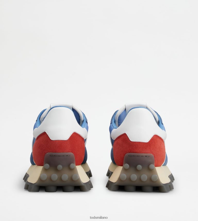 uominiblu/bianco/rosso Tod's sneakers 1t in camoscio e tessuto P66X8B838