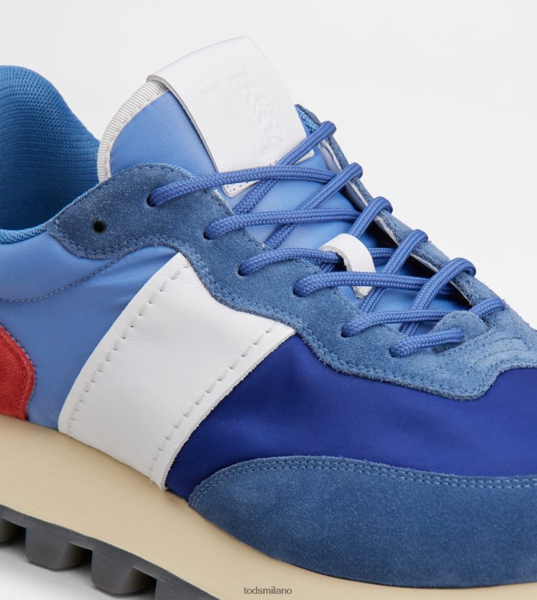uominiblu/bianco/rosso Tod's sneakers 1t in camoscio e tessuto P66X8B838