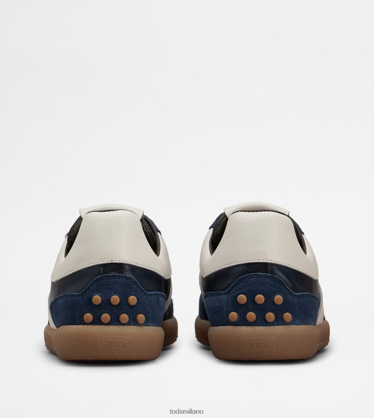 uominiblu/bianco sporco Tod's sneakers con linguetta in pelle scamosciata P66X8B892
