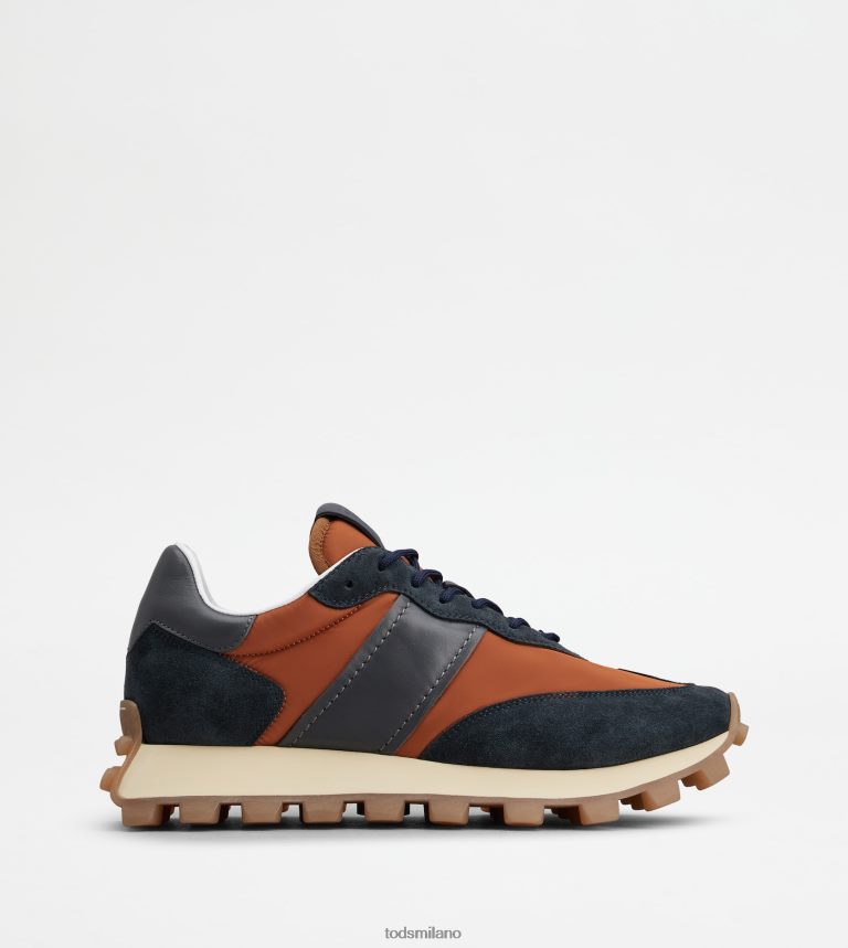 uominiblu/marrone Tod's Sneakers 1t in camoscio e tessuto P66X8B869