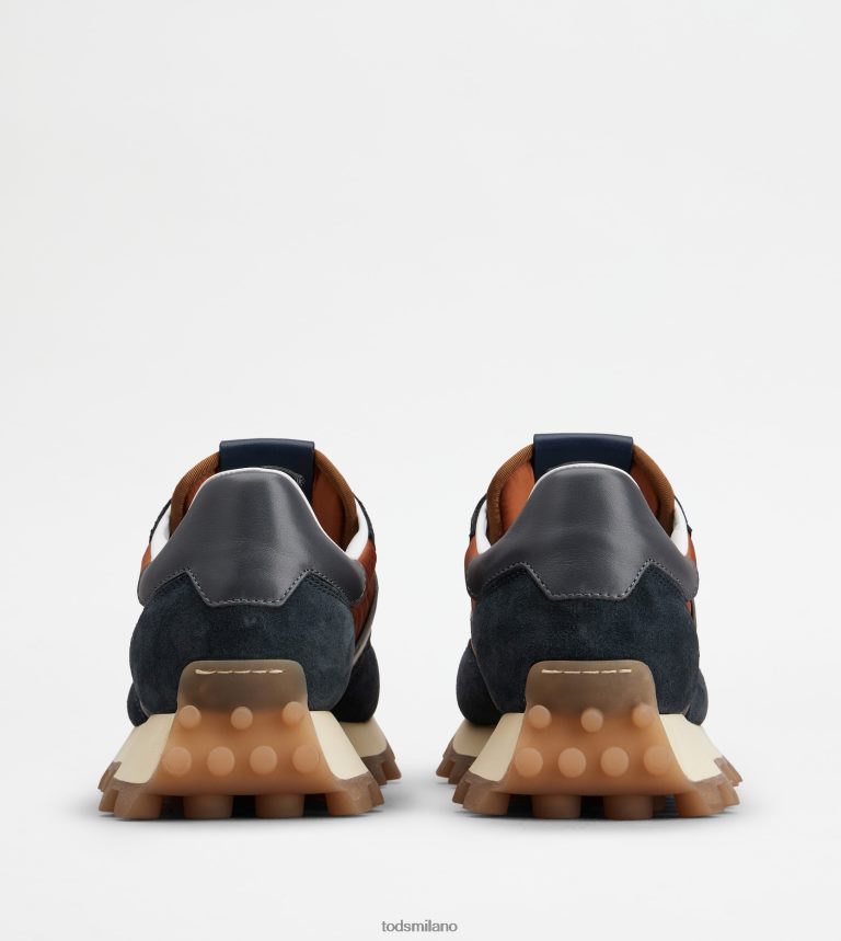 uominiblu/marrone Tod's Sneakers 1t in camoscio e tessuto P66X8B869