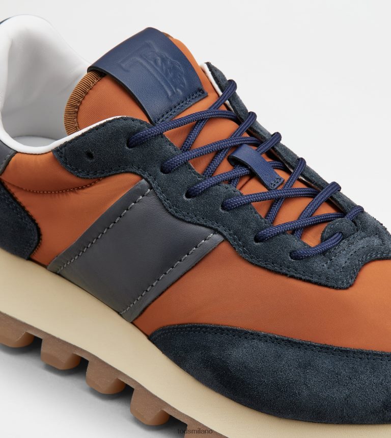 uominiblu/marrone Tod's Sneakers 1t in camoscio e tessuto P66X8B869