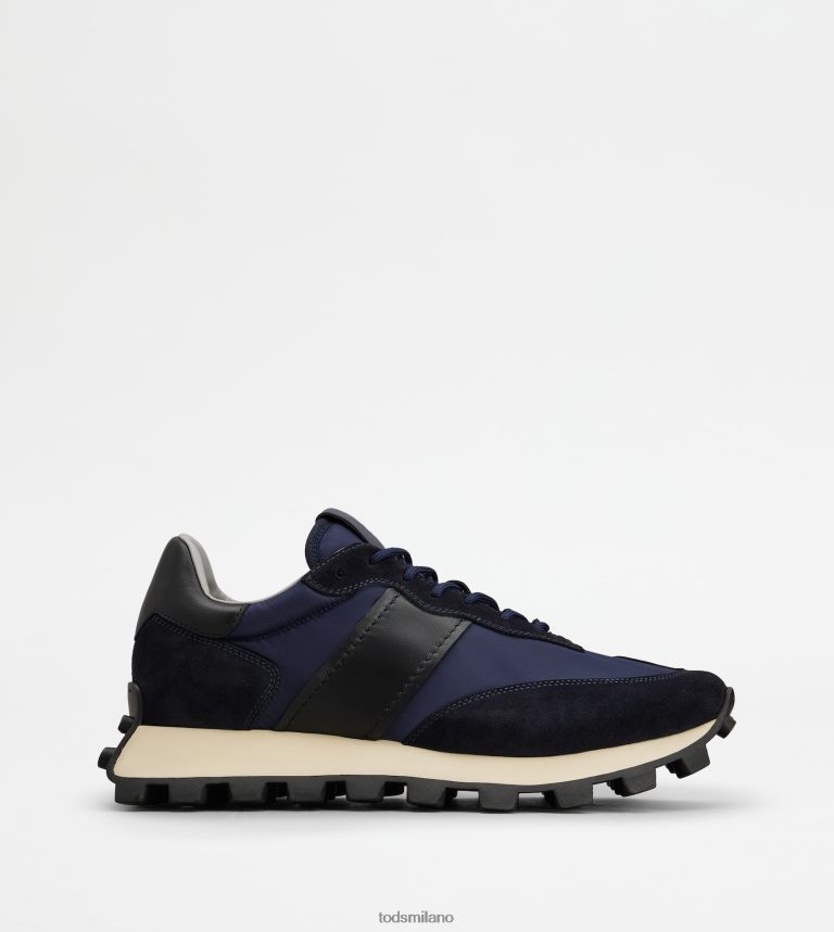 uominiblu nero Tod's sneakers 1t in camoscio e tessuto P66X8B874