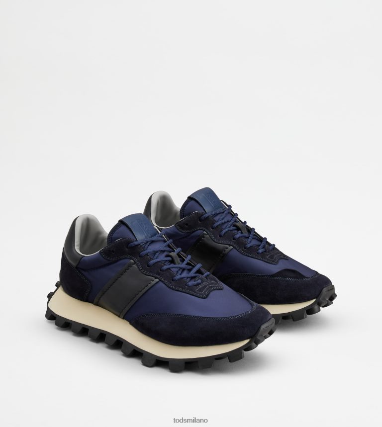 uominiblu nero Tod's sneakers 1t in camoscio e tessuto P66X8B874